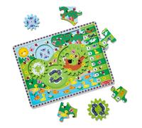 Melissa & Doug- Animal Chase I-Spy Wooden Gear Puzzle, Multicolor, niño (31004)