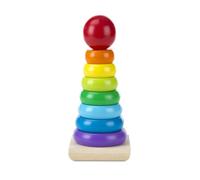 Melissa & Doug Apilador Multicolor, Juguetes de desarollo, Juguetes educativos para la Primera Infancia, 8 Anillos de Colores Vivos, Regalo para niños y niñas de 1 2 3 Años