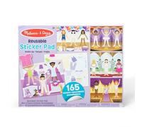 Melissa & Doug Álbum de pegatinas autoadhesivas, Vestimenta, vestir peronajes, Pasatiempos para niños y niñas 3+, Cuaderno de actividades y juegos creativos, Bloc de pegatinas extra grande