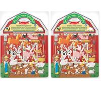 MELISSA & DOUG - Bloc de Pegatinas Infantiles Granja: 52 Pegatinas Reutilizables para Pegar en Fondo de Granja, Manualidades Niños, Regalo Niño 3 años + - Stickers Infantiles - Certificados FSC