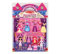 Melissa & Doug Bloc de Pegatinas Infantiles Princesas, 67 Pegatinas Reutilizables Esponjosas con Fondo de Palacio, Manualidades Niñas, Stickers Infantiles, 3 Años+
