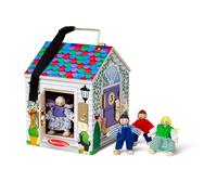 Melissa & Doug Casa De Madera Con Campanillas De Puerta, Juguetes De Imitación, Muñecas Para Niños, 3+, Regalo Para Niño O Niña