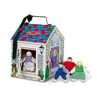 Melissa & Doug Casa De Madera con Campanillas De Puerta, Juguetes De Imitación, Muñecas para Niños, 3+, Regalo para Niño O Niña