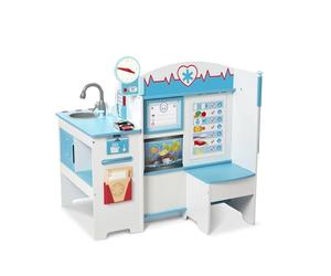 Melissa & Doug Consultorio médico Juega a ser el Doctor o el Paciente, Juego imaginativo, Juguete Creativo Montessori de Madera con Accesorios, Regalo para niños y niñas de 3 4 5 6 7 años