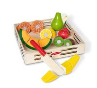 Melissa & Doug- Cutting Fruit Set Comida de Juguete de Madera, Multicolor (MEDUG-140218)