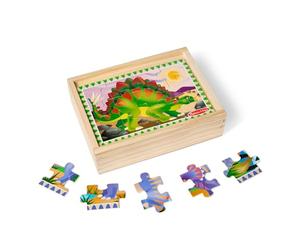 Melissa & Doug- Dinosaur Dinosaurios Juego Jigsaw Puzzle, Color surtido (13791)