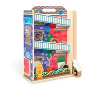 Melissa & Doug GO Tots - Juguete de rodar de Madera Edificio de Ciudad (3 Discos) - Certificados FSC