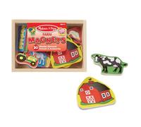 Melissa & Doug Imanes de Madera con 20 Animales de la Granja, Juego magnético con Animales, Juguete de desarollo, Juego Creativo de Madera, Regalo para niños y niñas de 3 4 5 6 7 años