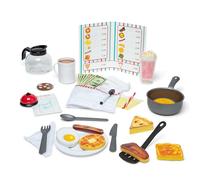 Melissa & Doug Juego de Accesorios de Cocina y Comida de Madera, Juego de Mesa con 41 Piezas realistas, Juego Creativo, Comida de Madera, Regalo para niños o niñas de 3 4 5 6 7 8 años