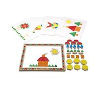 Melissa & Doug Juego De Bloques Magnéticos De Madera con Diseños