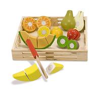 Melissa & Doug Fruta De Madera Para Cortar , Juguetes De Imitación, Juguete De Madera Para Comida Para Niños, 3+, Regalo Para Niño O Niña