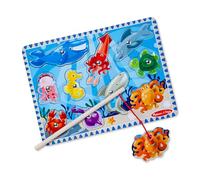 Melissa & Doug Juego magnético de Pesca, Juguete de Madera, Puzzle con Animales Marinos y caña magnética, Juguetes de desarollo, Juego Educativo, Regalo para niños y niñas de 3 4 5 años
