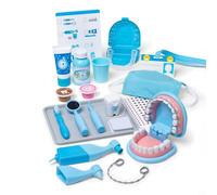 Melissa & Doug - Kit Dentista de Juguete con 25 Accesorios y Bolsa para Guardarlos - Juguetes Niños 3 Años + - Regalo Niño 3 Años + Juegos Infantiles - Kit Médico Infantil - Maletín Médico Juguete