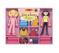 Sablon-Melissa & Doug Muñecas Magnéticas De Madera para Vestir-Abby y Emma, Color, 1 EA 0681147005938