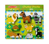 Melissa & Doug- Pets Juego Puzzle con 8 Piezas, Multicolor (Melissa&Doug 13724) , color/modelo surtido
