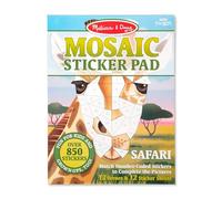 Melissa & Doug Mosaic Sticker Pad Safari Animals (12 Color Scenes to Complete with 850+ Stickers)