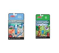 Melissa & Doug- Mundo Submarino Bloc Revelador para Colorear con Agua, Multicolor (19445) & | Water Wow | Bloc de Actividades de Colorear con Agua sin ensuciar Reutilizable | Animales