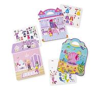 Melissa & Doug Pack de 3 Pegatinas Acolchadas, Ropa, Princesas y Sirenas, Pegatinas Reutilizables para niños, Cuaderno de Actividades, Libro de Pegatinas, 3+, Regalo para Niño O Niña