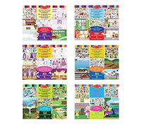 Melissa & Doug Pack de 6 Cuadernos, Casa, Ropa, Hábitats Y Muchos mas, Pegatinas Reutilizables para niños, Cuaderno de Actividades, Libro de Pegatinas, 3+, Regalo para Niño O Niña