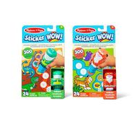 Melissa & Doug Paquete de dinosaurios y tigres Sticker WOW!, 2 almohadillas de actividades, 2 sellos de calcomanías, 600 calcomanías