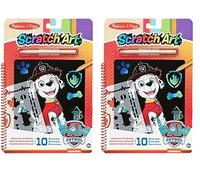 Melissa & Doug Paw Patrol Bloc Scratch Art Marshall, Patrulla Canina Papel de rascar, Juego Creativo, Actividades de Viaje Regalo para niños de 5+ años (Paquete de 2)
