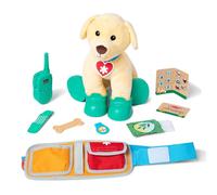 Melissa & Doug Perro guardabosques de peluche con equipo de búsqueda y rescate, Peluche suave y adorable, Juguete para abrazar, Juego de rol, Juego creativo, Regalo para niños y niñas de 3+ años