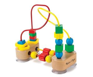 Melissa & Doug - Primer Laberinto Cuentas de Madera de Colores con Base de Ventosas - 6073116 - Juguetes Niños 1 año + - Regalo Niño 1 año + - Montessori - Juegos Educativos Bebé