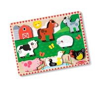 Melissa & Doug Rompecabezas Grande De Madera - Animales De Granja - Certificados FSC