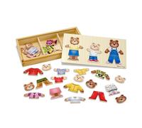 Melissa & Doug Puzzles de Madera, Vestir a los Osos de la Familia, Puzzles de Animales, Rompecabezas de Madera, Juego Creativo para Niños, 3, 4, 5, 6, 7 + Años, Regalos para Niños y Niñas