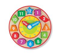 Melissa & Doug Reloj Para Clasificar Formas, Juguetes de desarrollo, Juego educativo,Juguete de madera, Montessori, Regalo adecuado para niños y niñas de 3 4 5 6 7 años