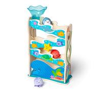 Melissa & Doug Rollables - Juguete de tobogán del océano de Madera para bebés y niños pequeños (5 Piezas) - Certificados FSC