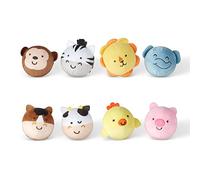 Melissa & Doug Rollables Safari and Farm Friends Infant and Toddler Toy 2-Pack