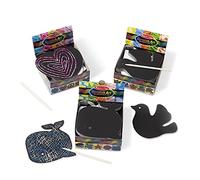 Melissa & Doug Set de 3 Mini Notas Scratch Art, Océano, Naturaleza y Cosas Favoritas, Pasatiempos y Actividades para niños , Arte y Artesanía, Regalo para niños o niñas de 3 4 5 6 años
