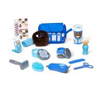 Melissa & Doug – Set de juego barbería, juego de afeitado con barba, 16 accesorios, 6074900, 3+