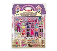 Melissa & Doug - Set de juego de pegatinas esponjosas, de Vestir (libro de actividades reutilizable, 76 pegatinas, genial para viajes)