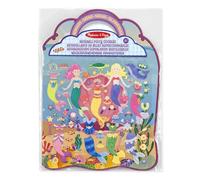 Melissa & Doug - Set de juego de pegatinas esponjosas, Sirena (libro de actividades reutilizable, 65 pegatinas, genial para viajes) - Certificados FSC