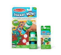 Melissa & Doug - Sticker Wow! Estampador de Pegatinas Infantiles con Forma de Dinosaurio: 24 Páginas Actividades y 300 Stickers Infantiles + Mini Bloc y Recarga (200) - 6075499 - Manualidades Niños