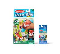 Melissa & Doug Sticker Wow Paquete de Zorro: Cuaderno de Actividades de 24 páginas, estampador, 500 Pegatinas, Juguete antiestrés de Manualidades con Personaje Coleccionable, Multicolor (50280)