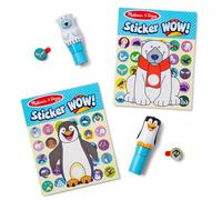 Melissa & Doug Sticker Wow! - Invierno (Polar y pingüino), Manualidades coleccionables - 2 Cuadernos de Actividades, 2 estampadores de Pegatinas, 2 Montones de Pegatinas Extra - Certificados FSC