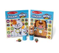Melissa & Doug Sticker Wow - Mascotas (Perro y Gato) Paquete Especial, Manualidades Coleccionables - 2 Cuadernos de Actividades, 2 Estampadores de Pegatinas, 2 Montones de Calcomanias Extra