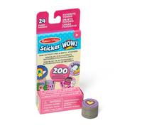 Melissa & Doug Sticker Wow! Minicuaderno de Actividades y 200 Pegatinas de Recarga para el estampador Coleccionable de Juguete de Manualidades. Surtido de Pegatinas de Cosas favoritas