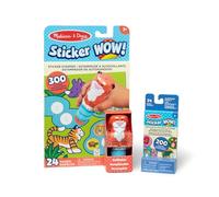Melissa & Doug Sticker Wow Pacchetto Tigre: Blocco Attività di 24 Pagine, Timbratore di Adesivi, 500 Adesivi, Personaggio da Collezione e Giocattolo Fidget per Lavoretti Artistici