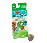 Melissa & Doug - Sticker Wow! Recambio de 200 Pegatinas Infantiles Temática Dinosaurio + Mini Bloc de Actividades - 6075136 - Manualidades Niños - Regalo Niño 3 Años - Certificados FSC