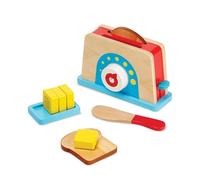 Melissa & Doug Tostadora con Tostadas y Mantequilla, Juguete de Madera, Alimentos de Juguete, Juego de simulación, Comida de Madera, Regalo para niños y niñas de 3 4 5 6 7 años