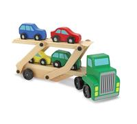 Melissa & Doug Wooden Car Transporter Toy Truck & Cars , Wooden Toys for 3 Year Old Boy Gifts , Toy Car Set , Toddler Toy Cars for 3+ Year Old Boys & Girls 3 4 5 6
