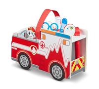 Melissa & Doug Vehículo de Primeros Auxilios con Marshall de Patrulla Canina, Juguete Paw Patrol, Juguete creativo de madera, Juguete de desarollo, Regalo para niños y niñas de 3 4 5 6 7 años