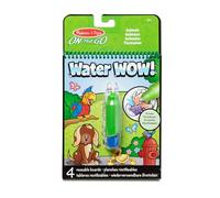Melissa & Doug Water Wow, Bloc de actividades de colorear con agua sin ensuciar reutilizable, Animales, Juego creativo, Pintura con agua, Regalo adecuado para niños y niñas, 3+ Años