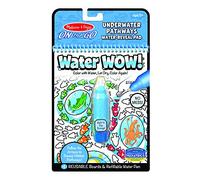 Melissa & Doug | Water Wow | Bloc de Actividades de Colorear con Agua sin ensuciar Reutilizable | Laberinto Submarino | Juego Creativo | Pintura con Agua niños y niñas | 3+