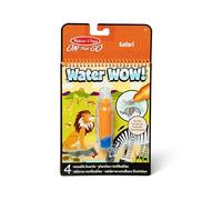 Melissa & Doug - Water Wow! Safari: Tablero y Bolígrafo de Agua Reutilizables, 4 Páginas Reutilizables Magic Water para Pintar con Agua - Manualidades Niños - Regalo Niño 3 años + - Certificados FSC