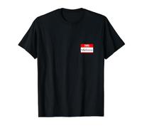 Melissa, Hola, mi Nombre es Etiqueta, Insignia Camiseta gráfica económica, Hombre, Negro, L